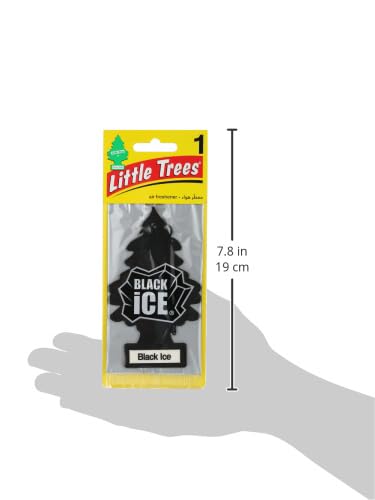 Little Trees Air Freshener Tree MTR0004 Black Ice Fragrance For Car Home Boat Caravan - Single Pack