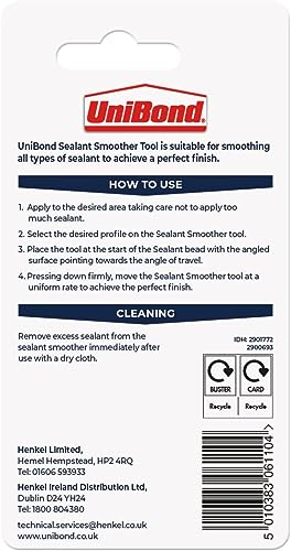 Unibond Sealant Finishing Tool, Effective Sealant Tool for a Smooth & Professional Finish, Sealant Smoother for All Sealants, Silicone Sealant Tool for Wall & Floor Applications