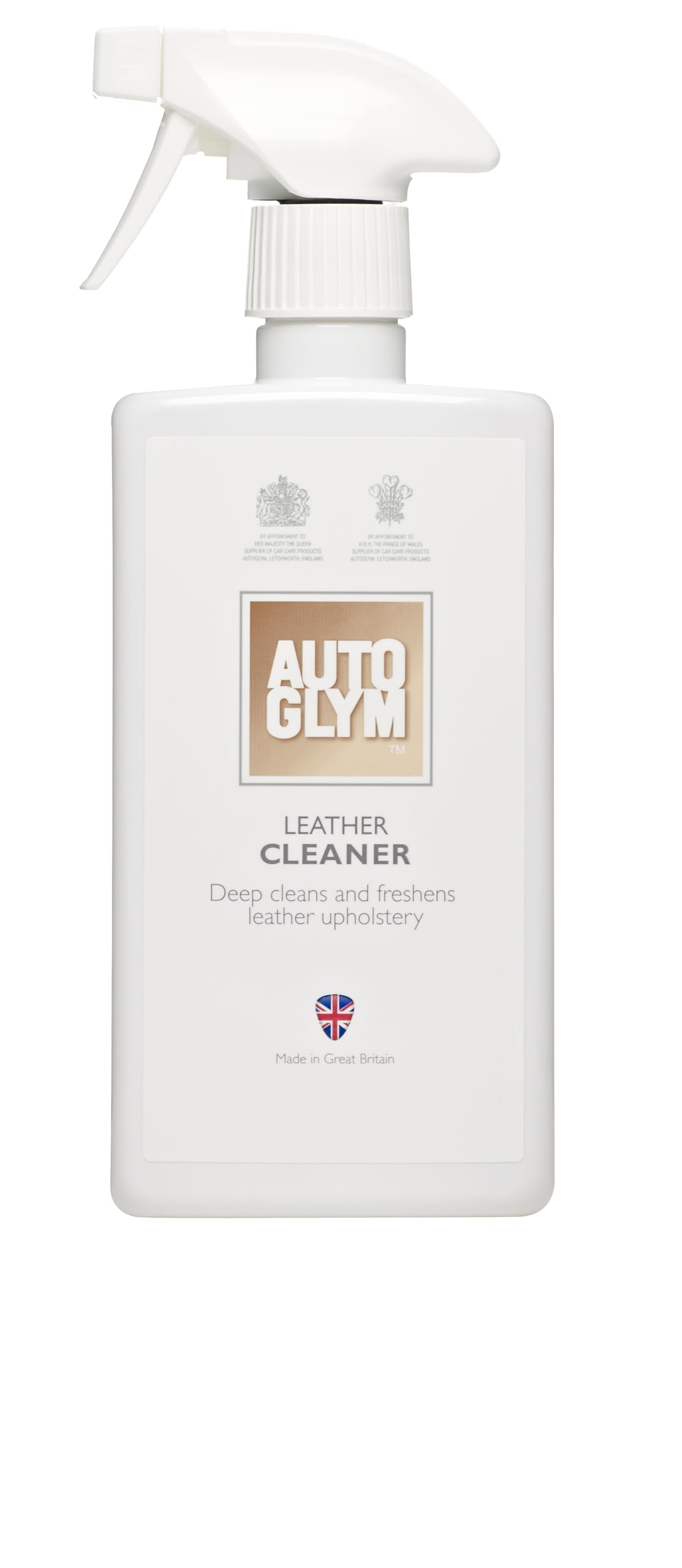 Autoglym Leather Cleaner, 500ml - Car Leather Cleaner Deep Cleans and Freshens Automotive Leather Upholstery, white