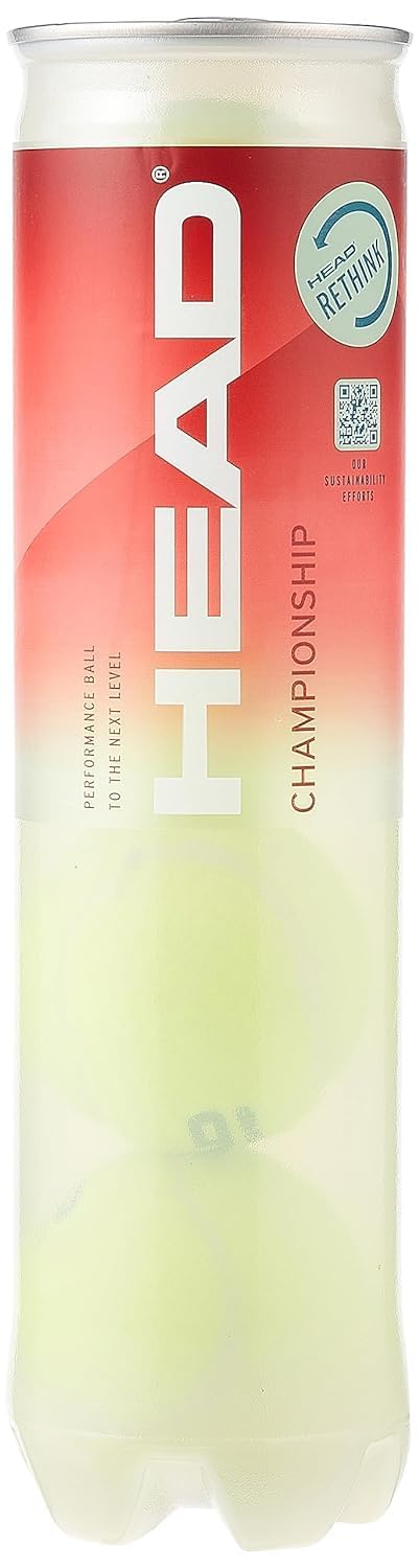 HEAD Championship Tennis Balls (4 Balls), Yellow