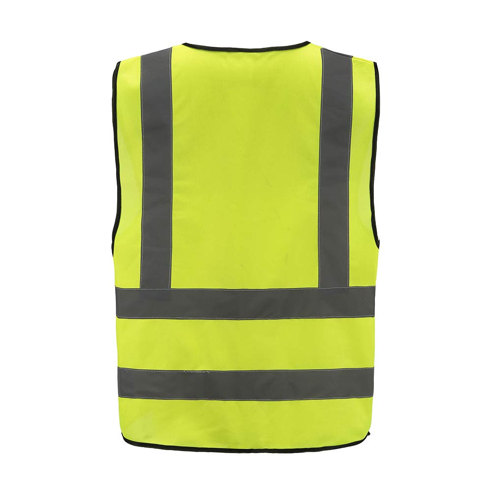 AYKRM Yellow hi vis vest Reflective Vest High Visibility hi viz vis Executive Waistcoat high vis vests