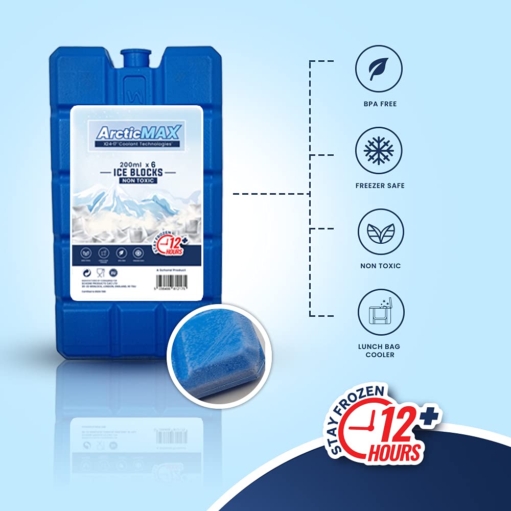 Ice Blocks 200ml x 6 – Coolant that Simply Stays Frozen for Longer – 12+ Hrs Chilled - BEVERAGES done RIGHT