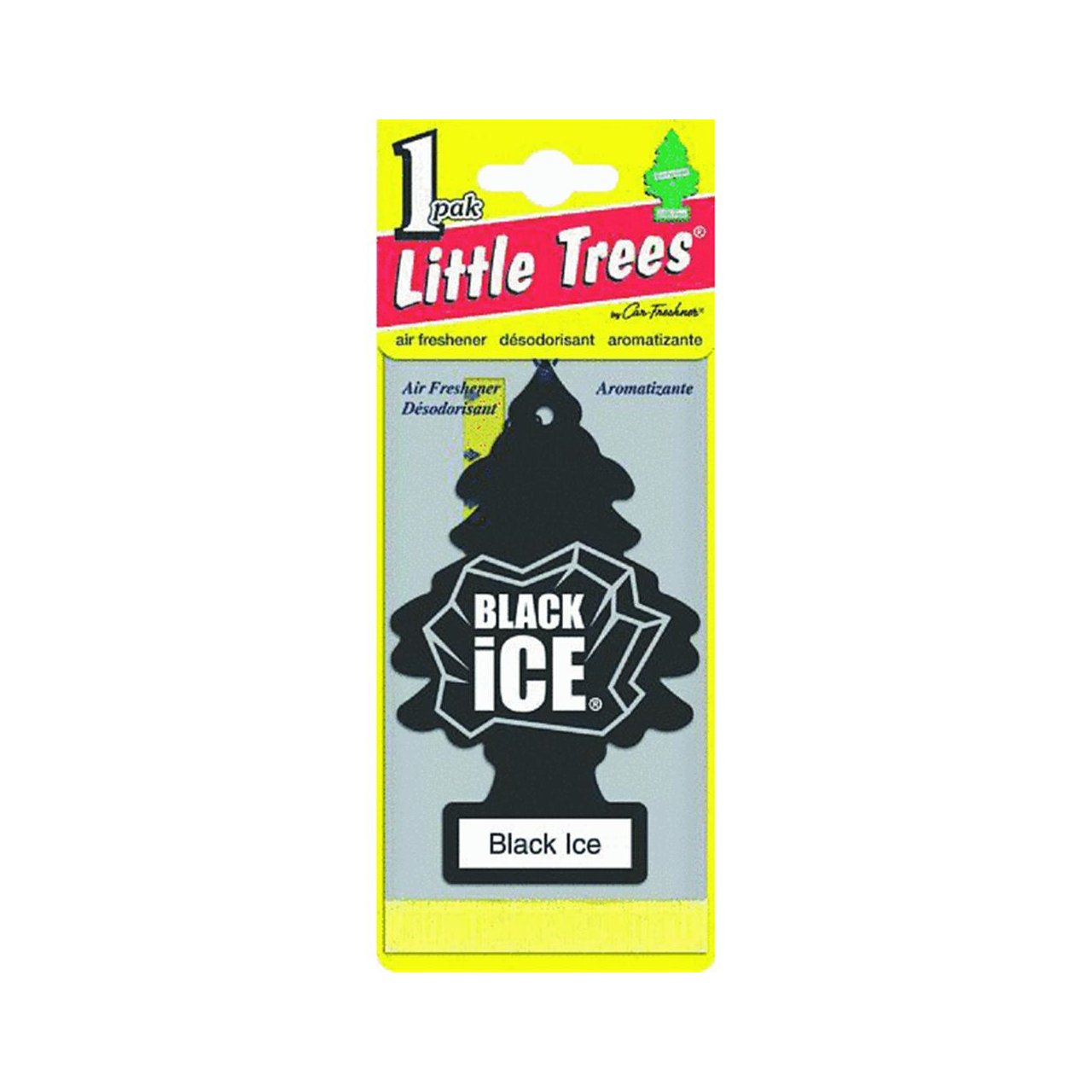 Little Trees Air Freshener Tree MTR0004 Black Ice Fragrance For Car Home Boat Caravan - Single Pack