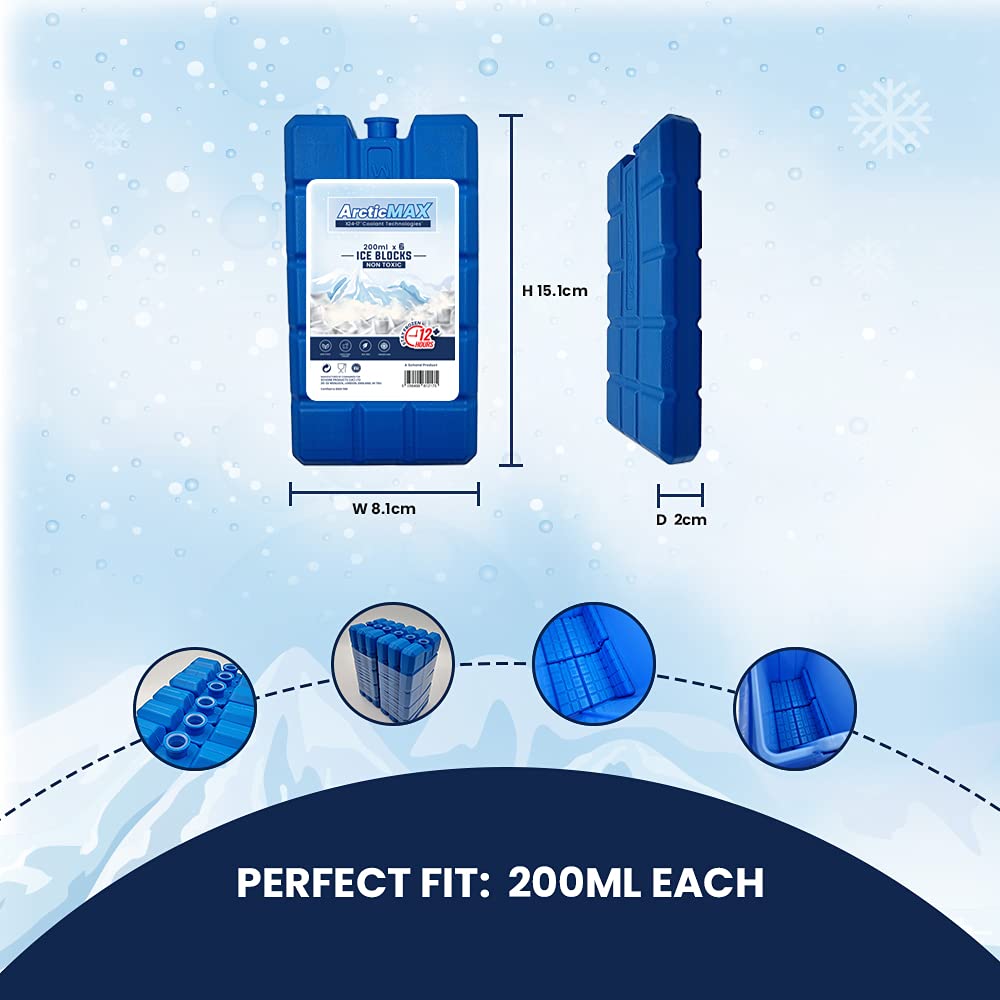 Ice Blocks 200ml x 6 – Coolant that Simply Stays Frozen for Longer – 12+ Hrs Chilled - BEVERAGES done RIGHT