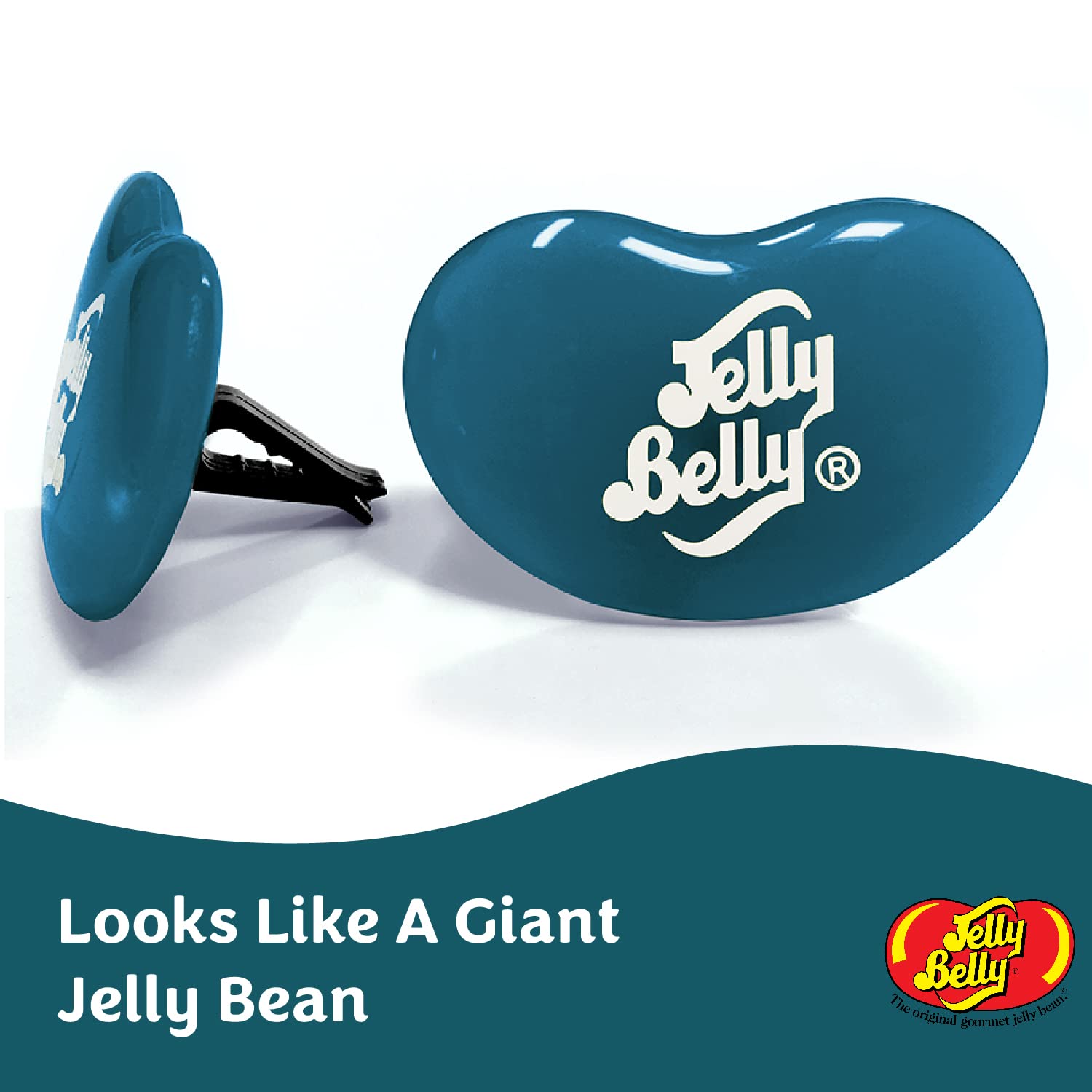 California Scents Jelly Belly Blueberry Mini Vent 3D Gel Duo Pack Air Freshener Car Fragrance, Green