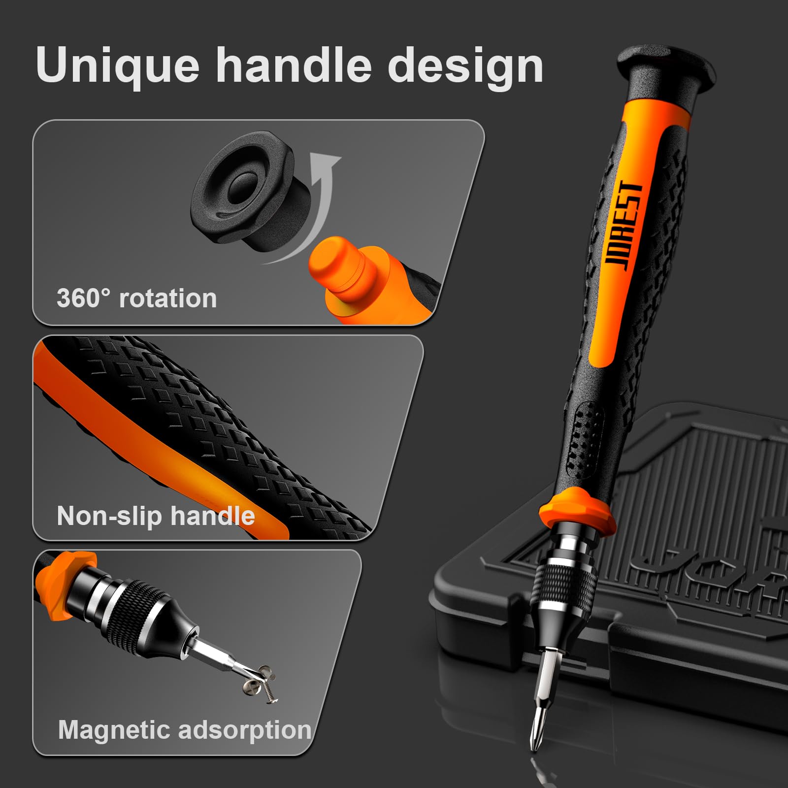 JOREST 38Pcs Precision Screwdriver Set, Tool Kit with Security Torx T5 T6 T8 T9 , Triwing Y00, Star P5, etc, Repair for Laptop, Switch, PS4, Xbox, Macbook, iPhone, Ring Doorbell, Watch, Glasses, etc