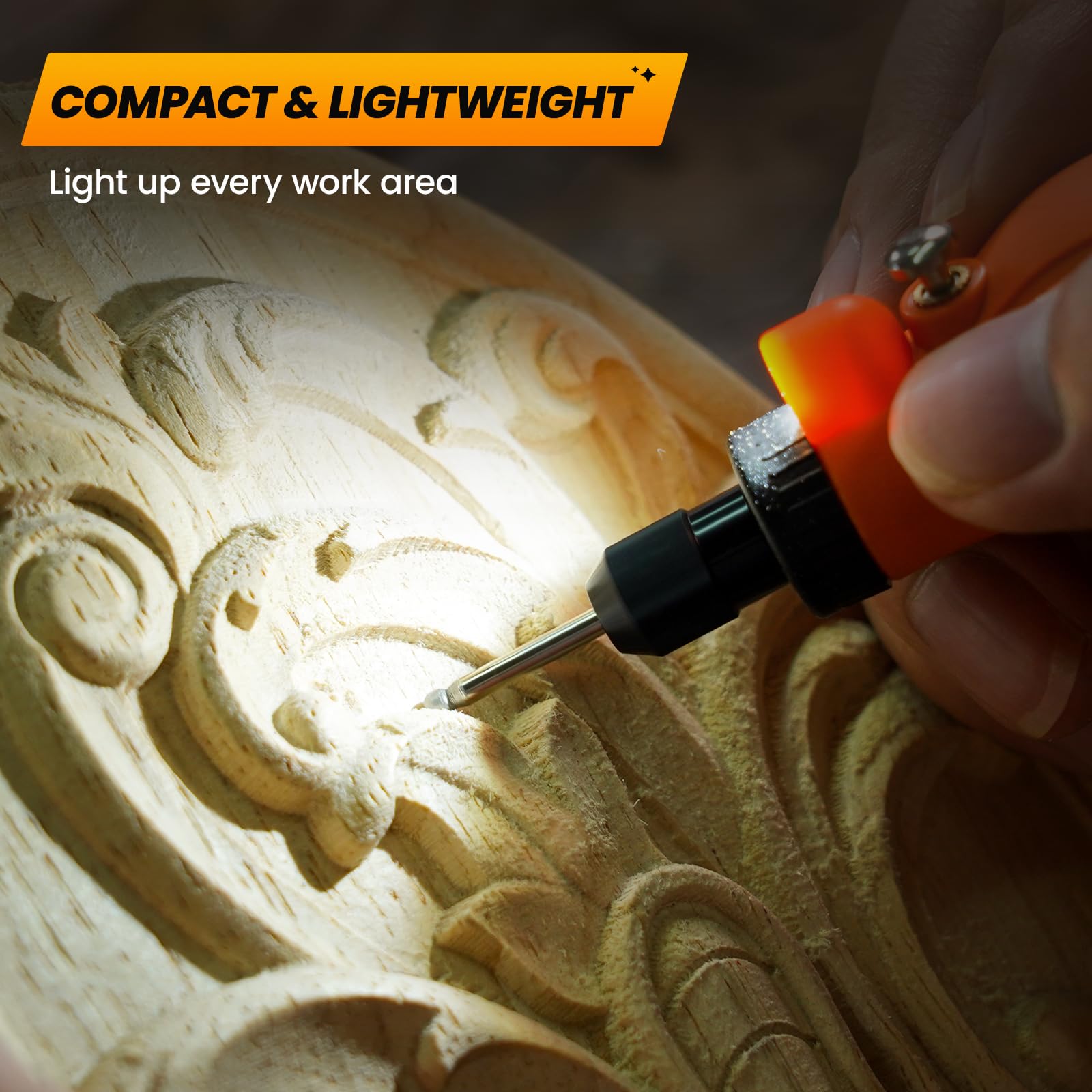 HARDELL Mini Cordless Rotary Tool, USB Charging, 5-Speed Rotary Tool Kit with 61 Accessories, Multi-Purpose 3.7V Power Multi Tool for Sanding, Polishing, Drilling, Etching, Engraving, Cutting, DIY