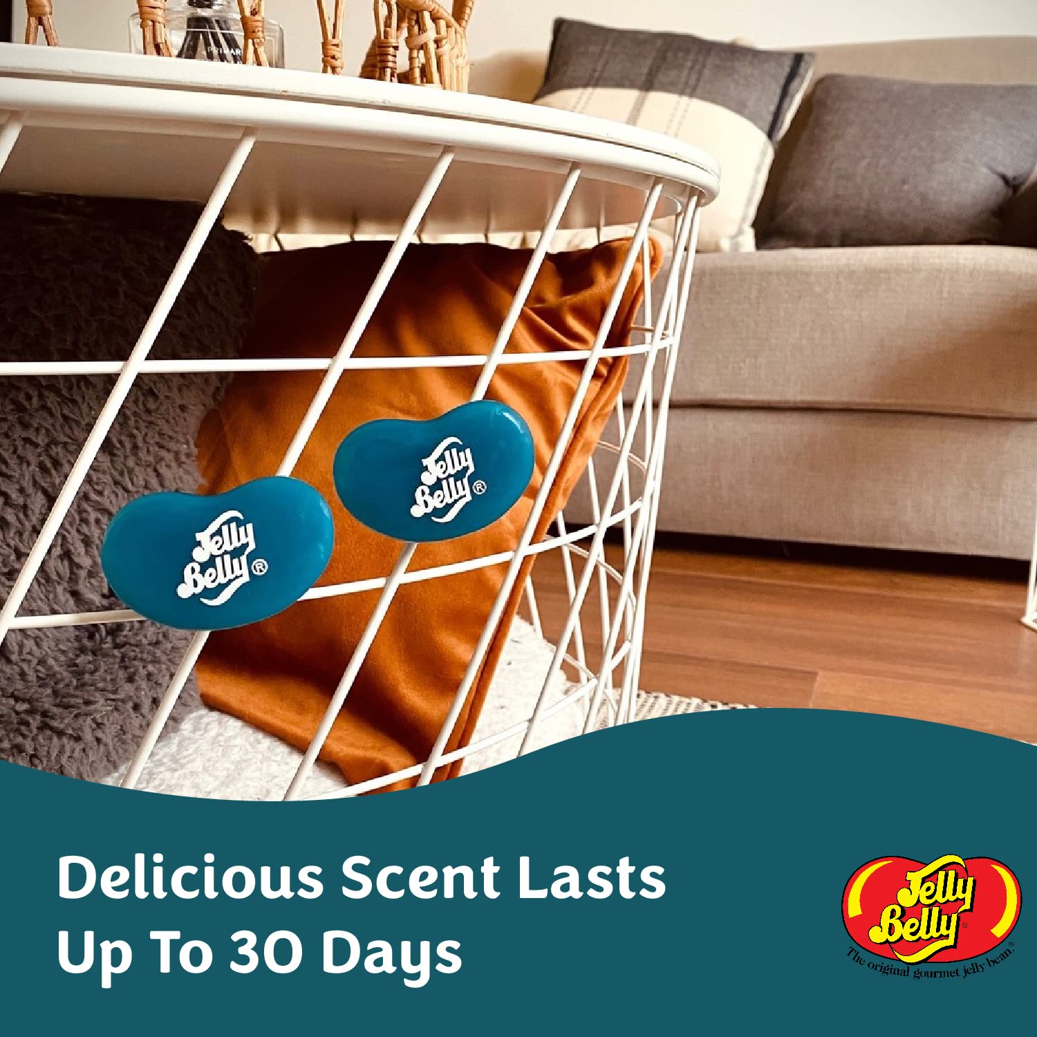 California Scents Jelly Belly Blueberry Mini Vent 3D Gel Duo Pack Air Freshener Car Fragrance, Green