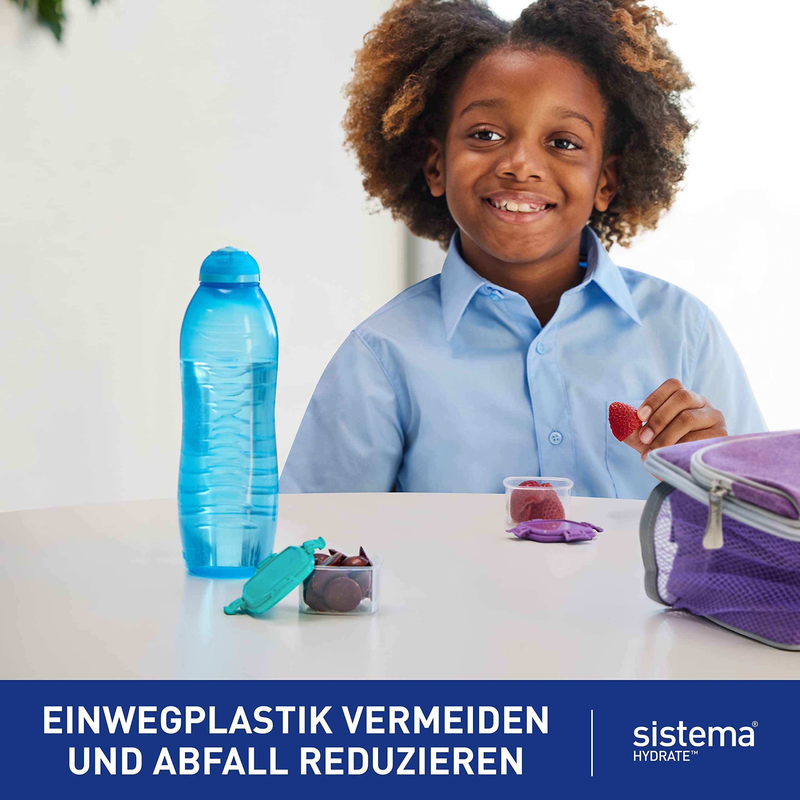 Sistema Twist 'n' Sip Bottle, 330 ml-Assorted Colours, BPA-Free Plastic