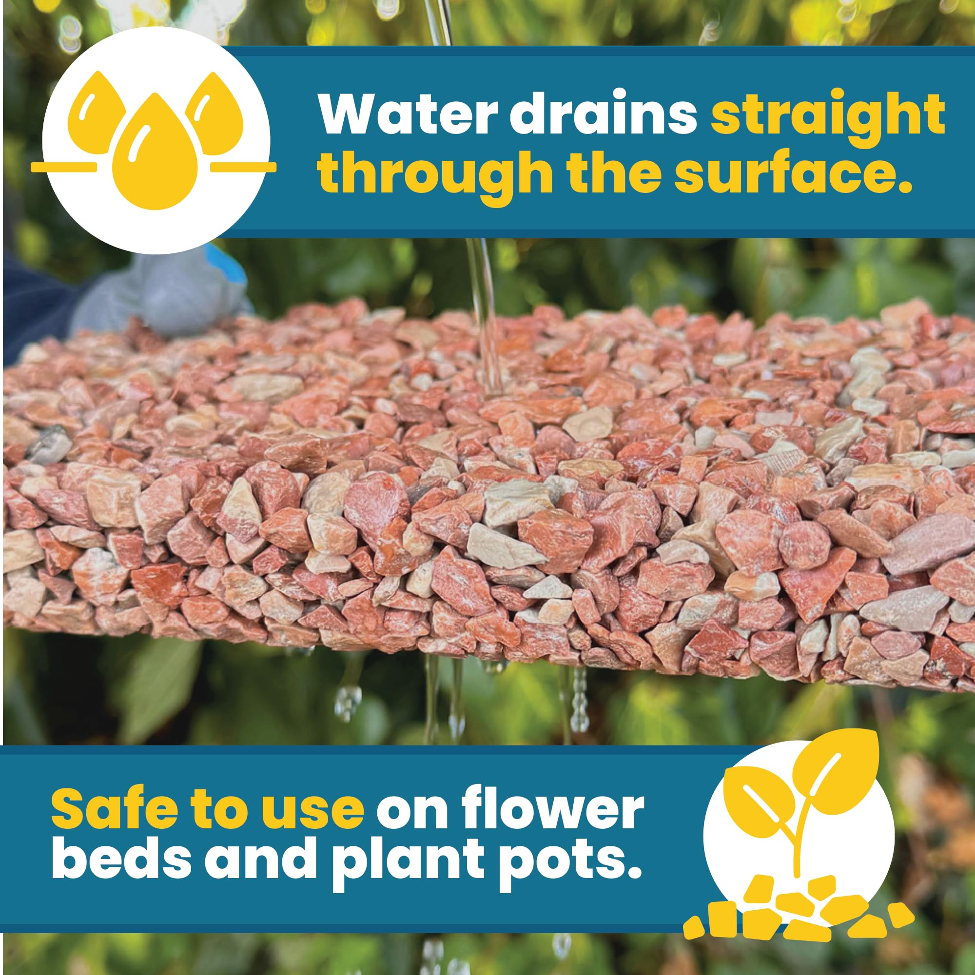 Vuba EASIHOLD ROCKS - Award Winning 5L XL Gravel Binder for Bonding Stones, Bark and Gravel on Borders, Patios and Garden Paths. Lasts up to 3 Years, Non Toxic, Ready to Use.