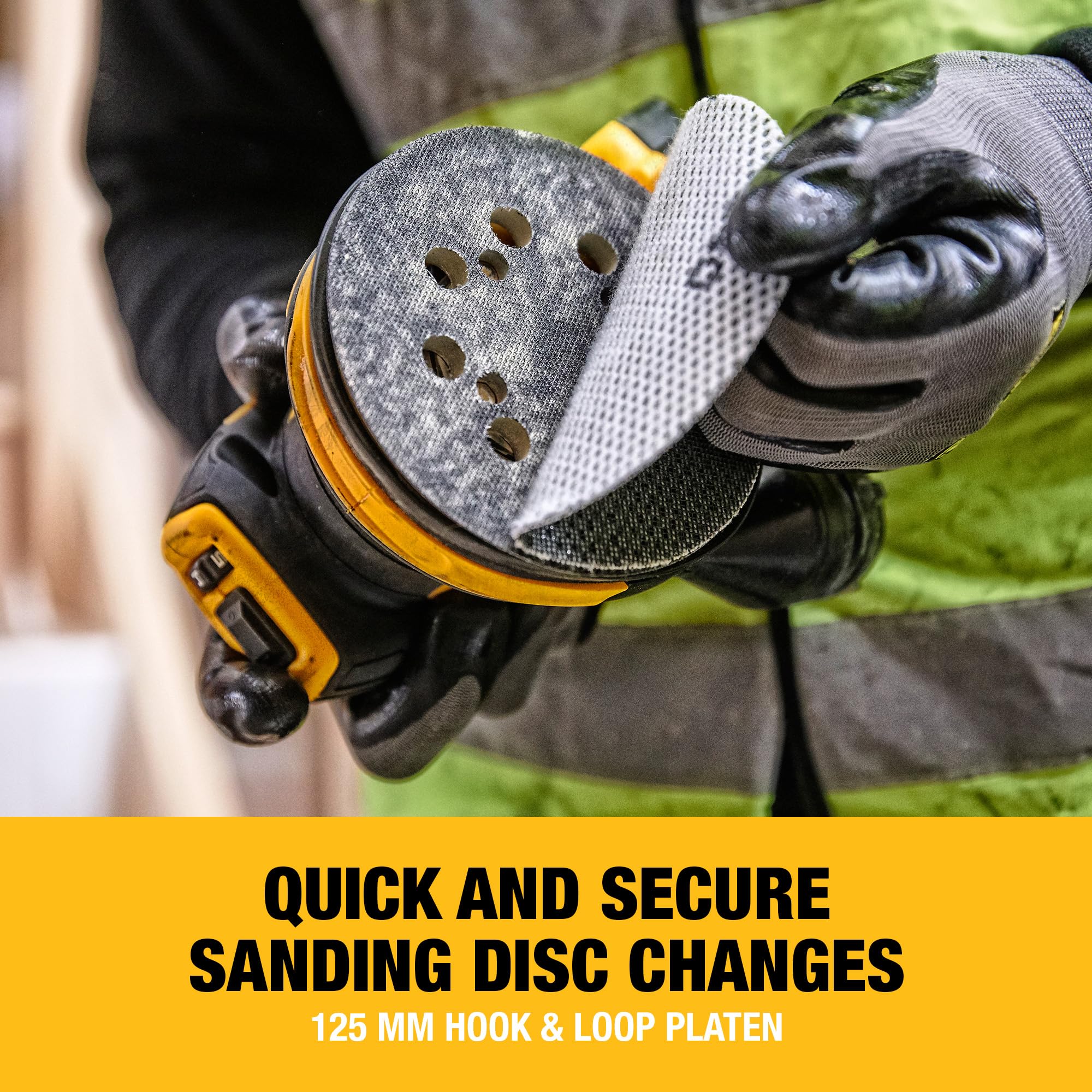 DEWALT 18V XR Brushless 125mm Sander, Bare Unit, DCW210N-XJ