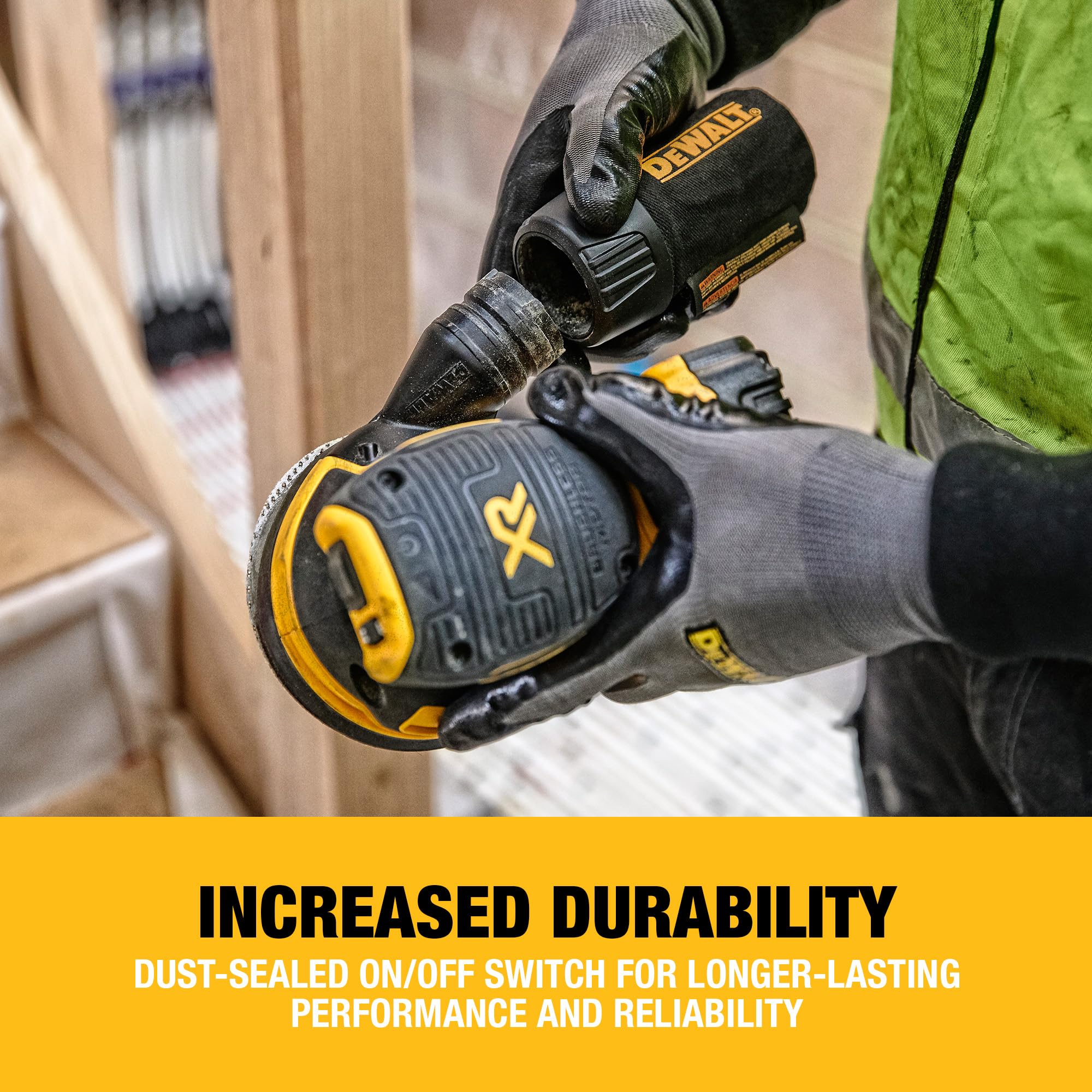 DEWALT 18V XR Brushless 125mm Sander, Bare Unit, DCW210N-XJ