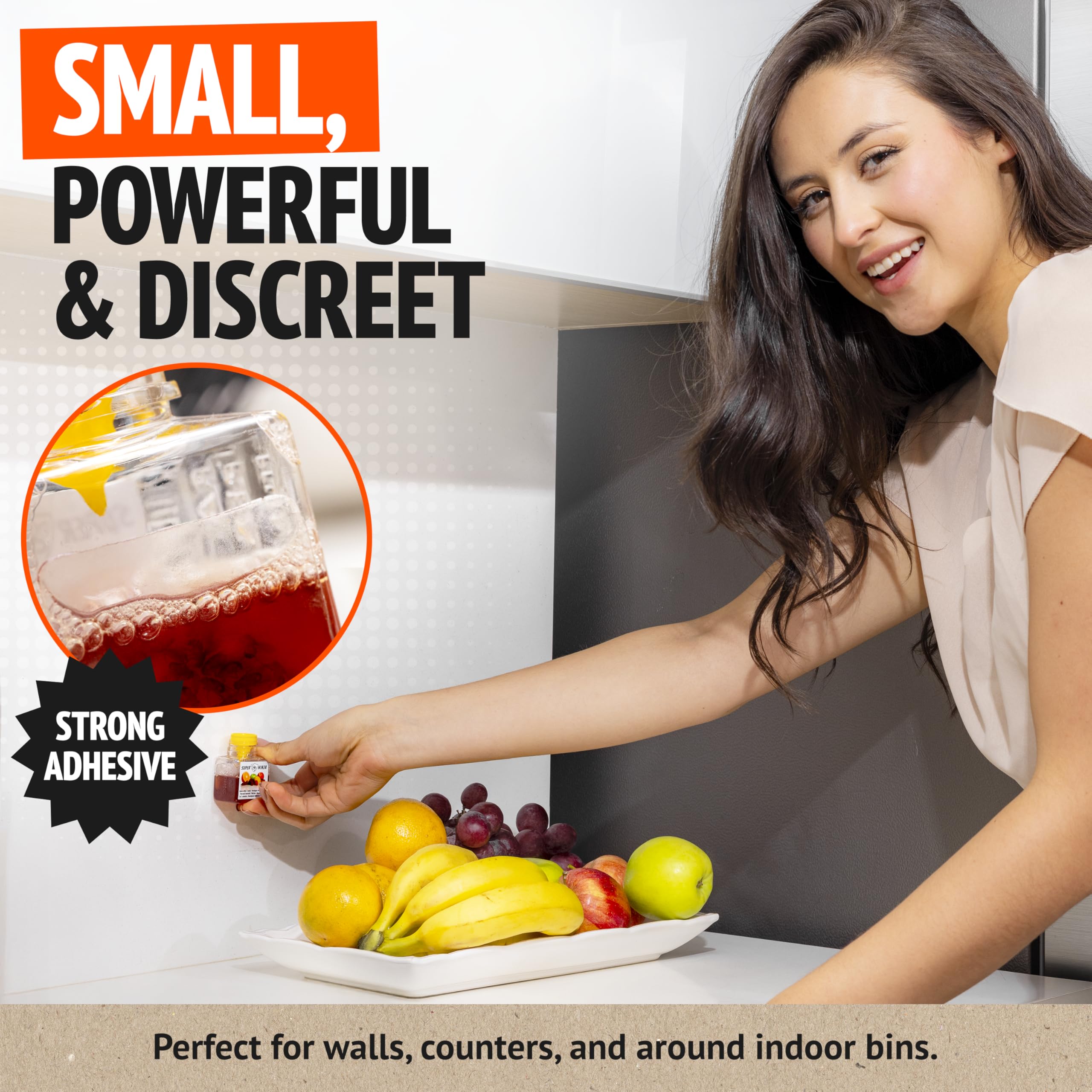 Super Ninja Fruit Fly Trap - 2 pack, Highly Effective Fruit Fly Killer for Home & Kitchen, Up to 3 Weeks of Performance per Bottle, Child & Pet Friendly