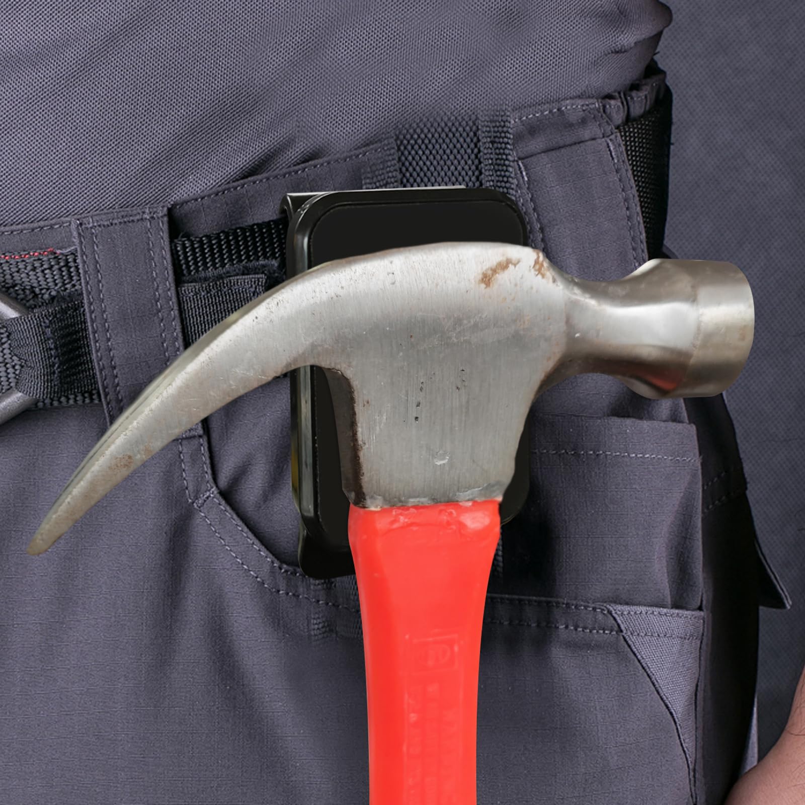 Xuoxeji Magnet Belt Clip, Tool Belt Clip, Strong Clip-On Belt Magnetic Tool Holder for Hammer, Screws, Nails, Pliers, Screw Driver, Trowel, Drill Bit, Wrench 2 Pcs