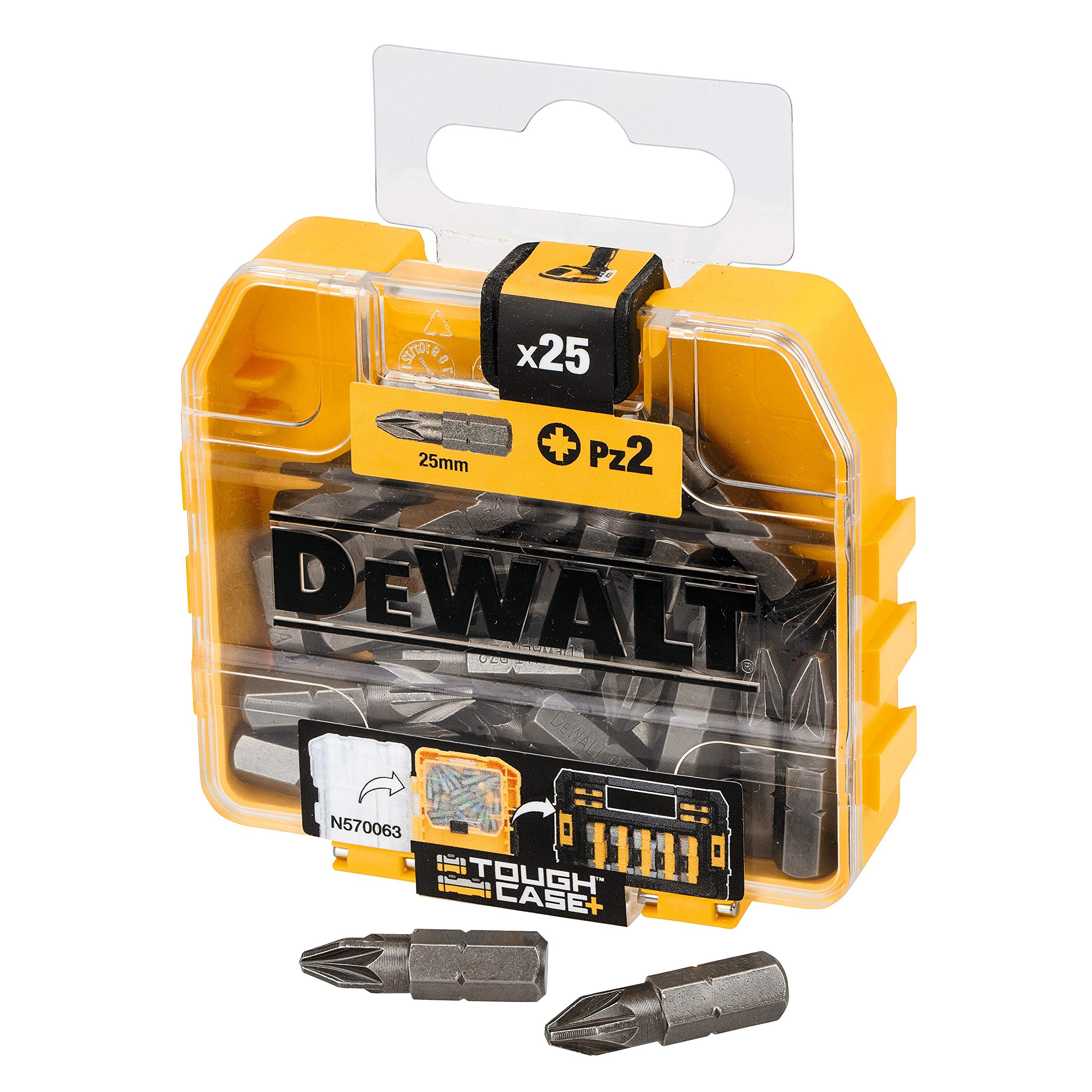 DEWALT Screwdriver PZ2 25 Piece Bit Set in Tic Tac Box, DT71521-QZ