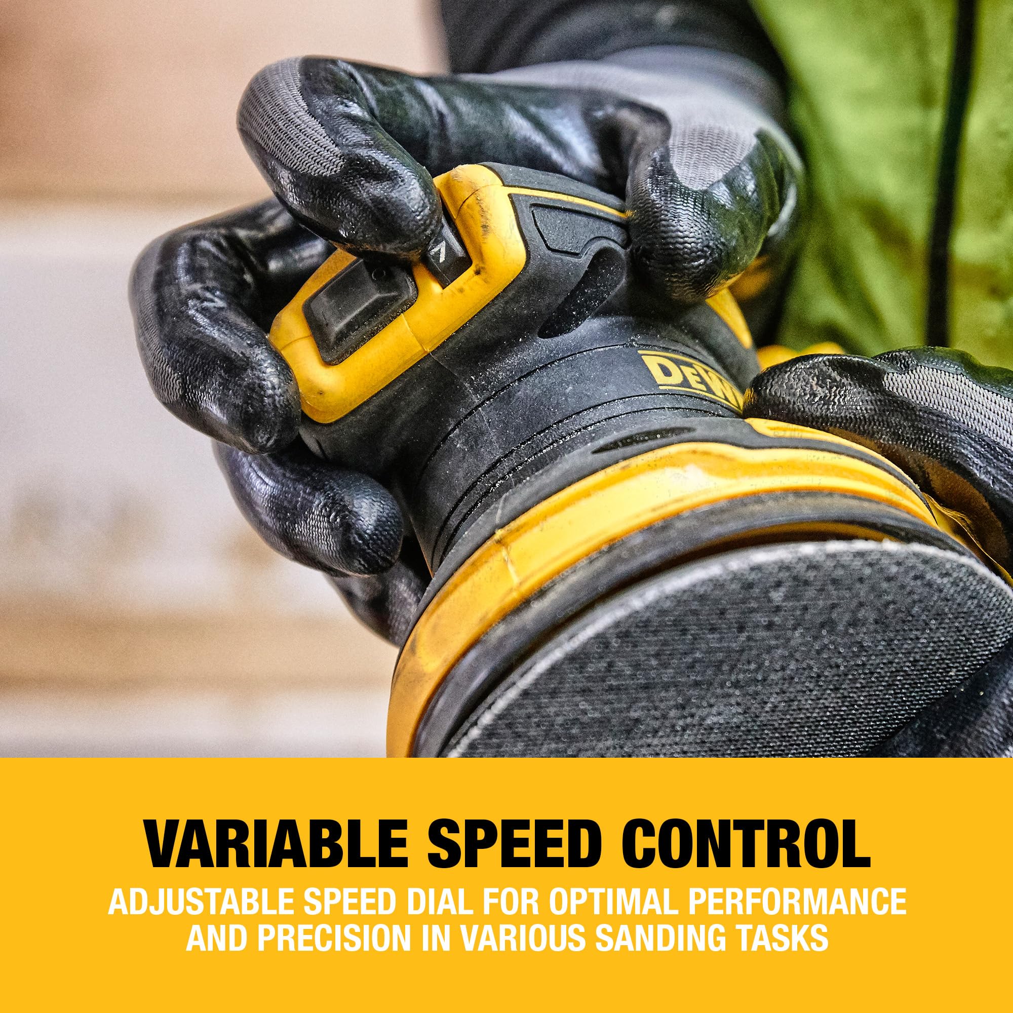 DEWALT 18V XR Brushless 125mm Sander, Bare Unit, DCW210N-XJ