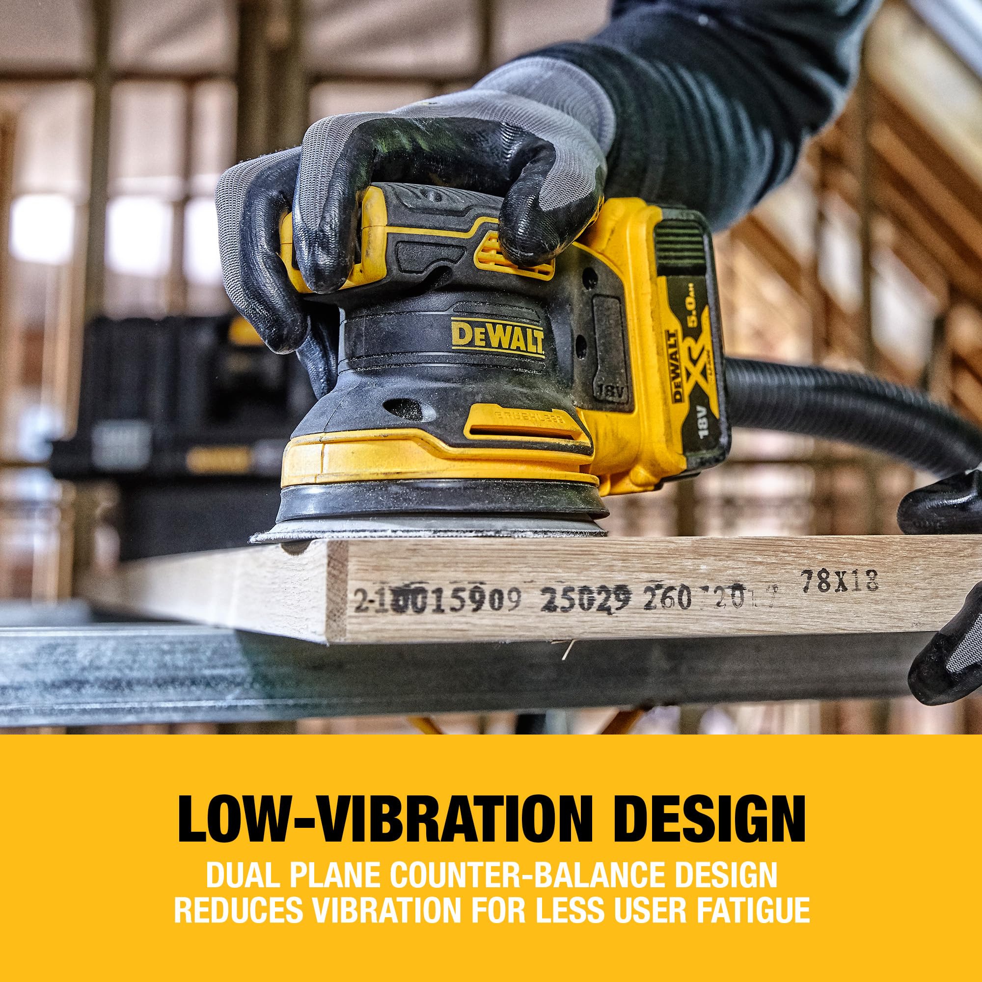 DEWALT 18V XR Brushless 125mm Sander, Bare Unit, DCW210N-XJ