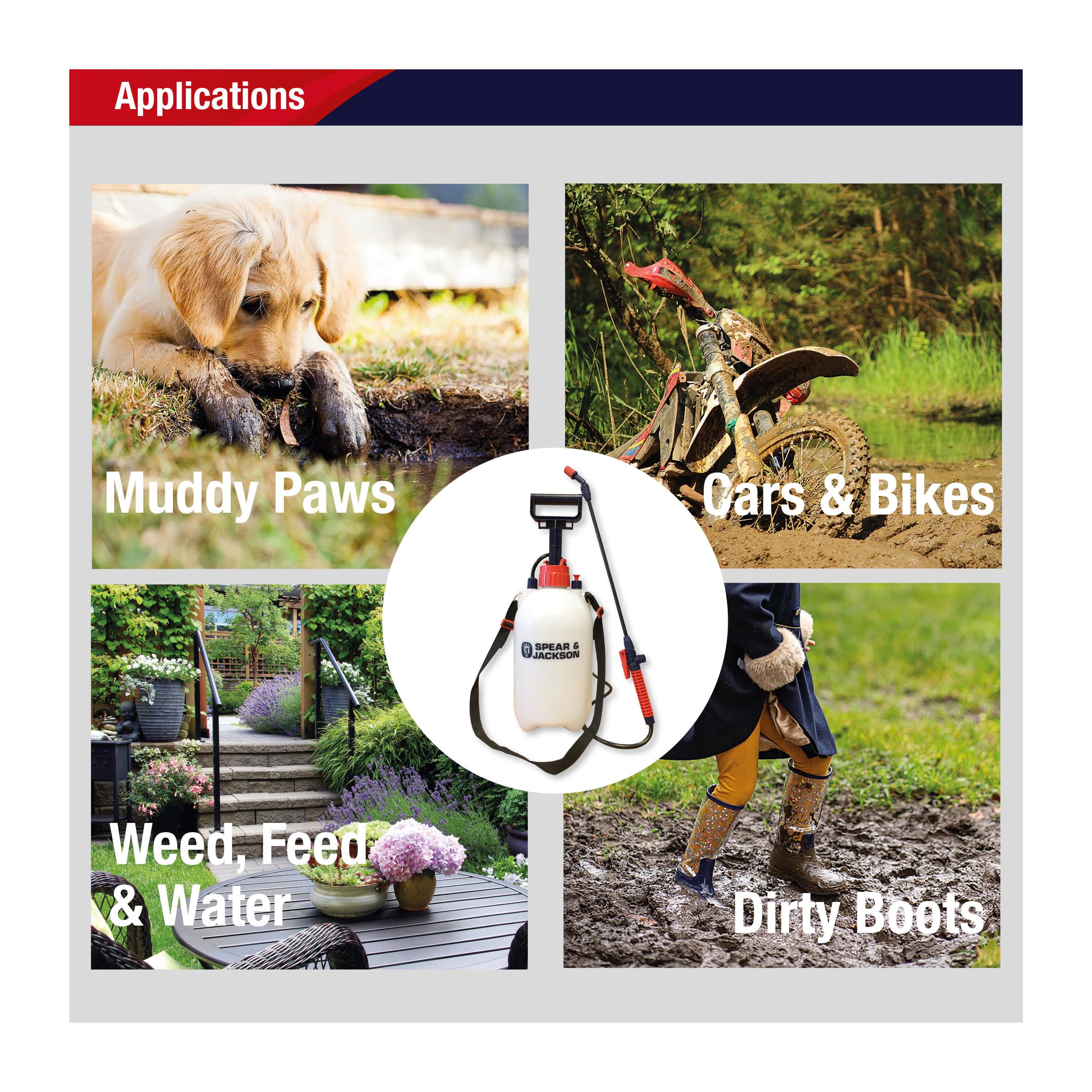 Spear & Jackson 5LPAPS 5 Litre Pump Action Pressure Sprayer