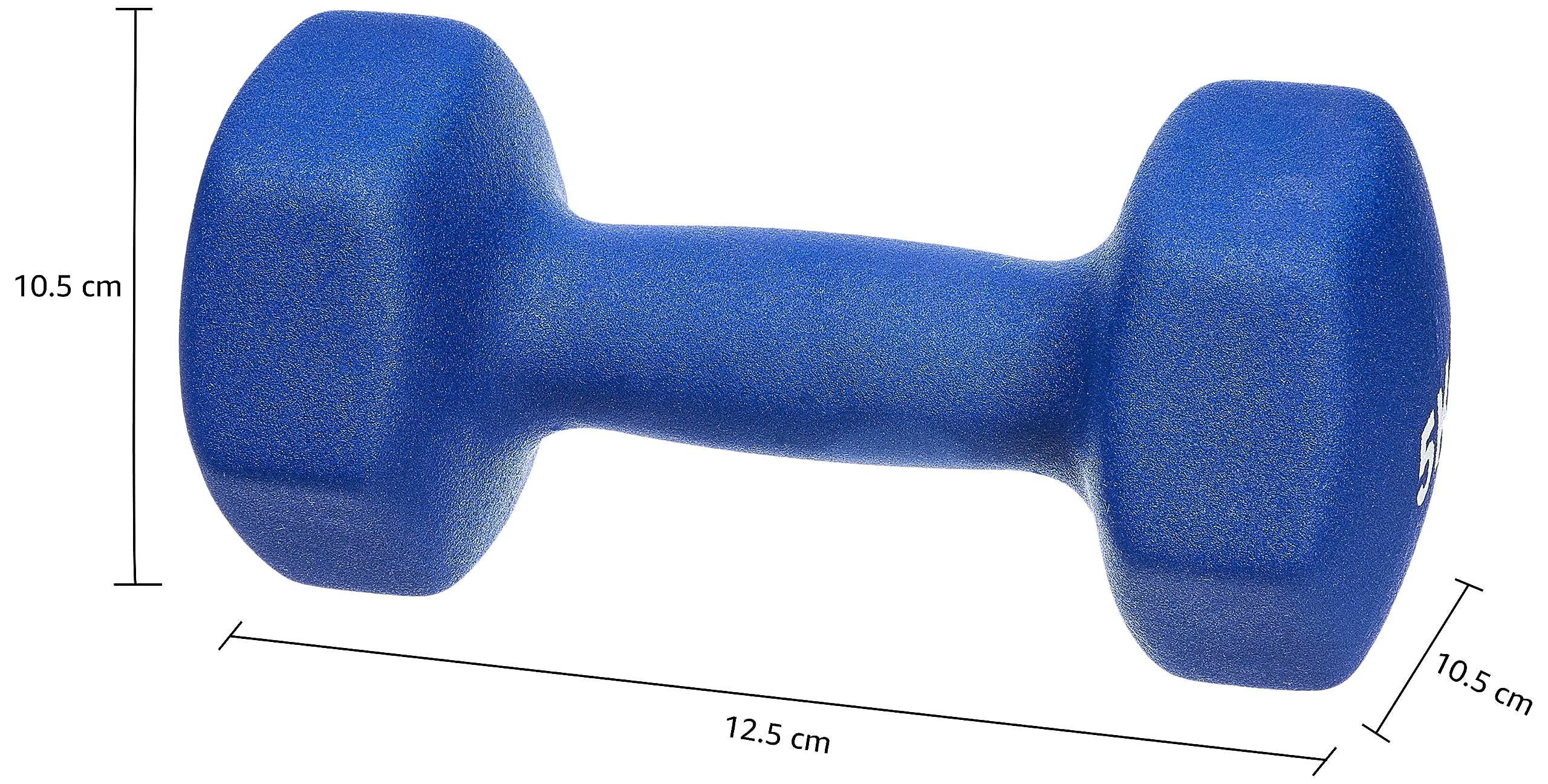 Amazon Basics Neoprene Dumbbell Pair, 2 kg, Blue